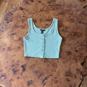 Forever 21 button cropped tank top, size medium never been worn